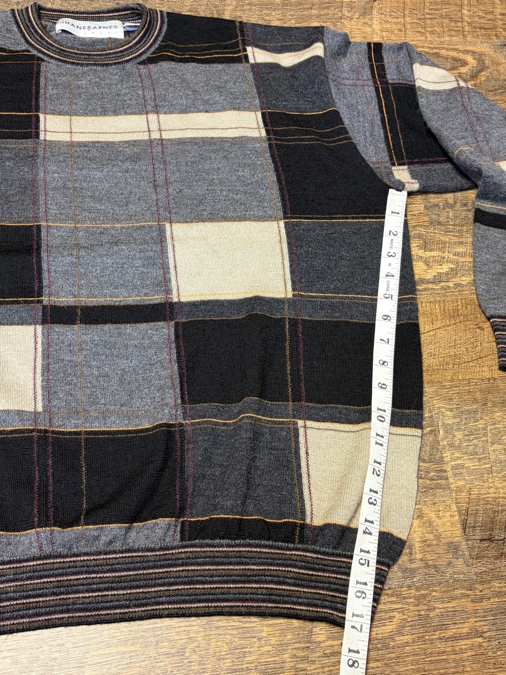Jhane Barnes Silk Alpaca Blend Sweater Mens Large Multicolor Grandpa Vintage - Picture 5 of 8